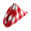 LA Linen Checkered Napkin 18 by 18-Inch Pack of 10 Napkins Color: White and Red